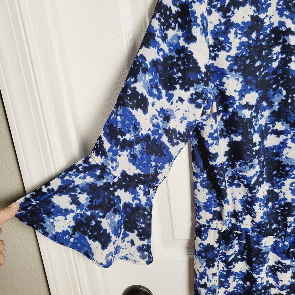 Lauren Ralph Lauren Dress Womens 8 Floral Drawstring Belted Lined Stretch - Picture 8 of 14